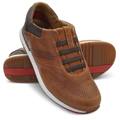 Easiest On and Off Leather Athletic Shoes