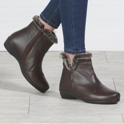 The Lady’s Cold Weather Orthopedic Leather Ankle Boots – designed to provide all-day comfort without sacrificing style